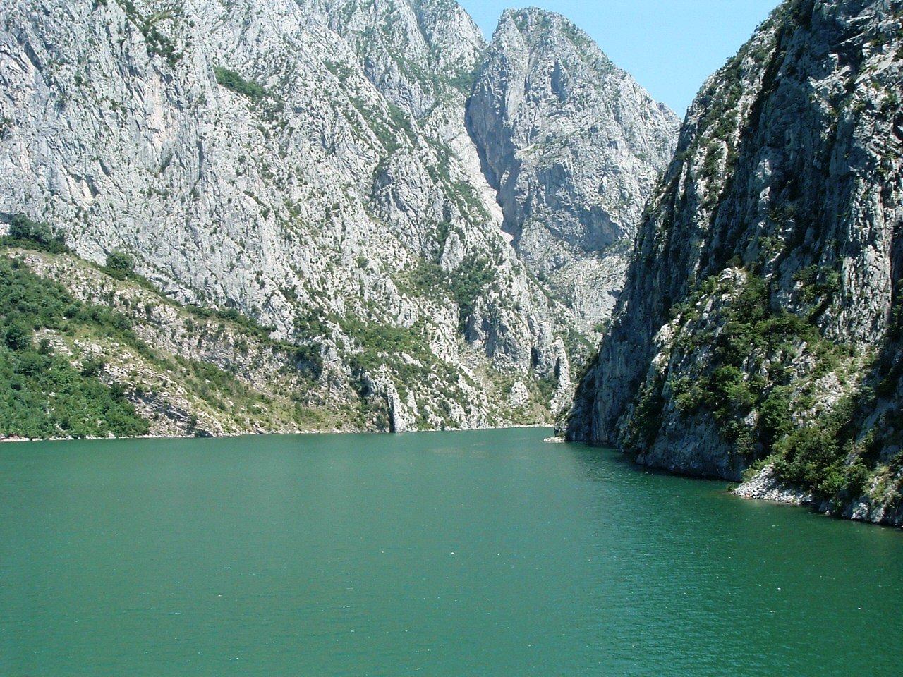 THIS IS LAKE KOMANI IN NORTHERN ALBANIA...